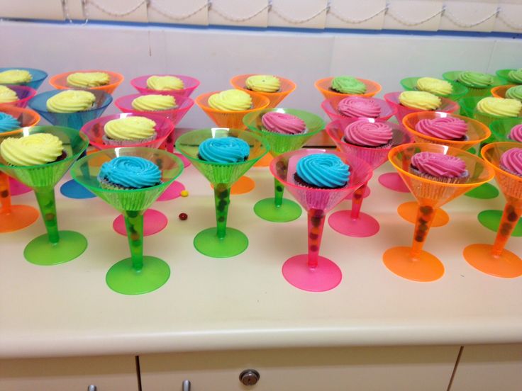 Neon Party Ideas Birthday Cupcakes