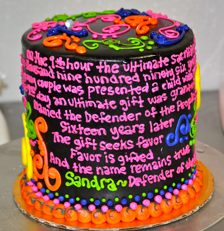 Neon Tie Dye Birthday Cake