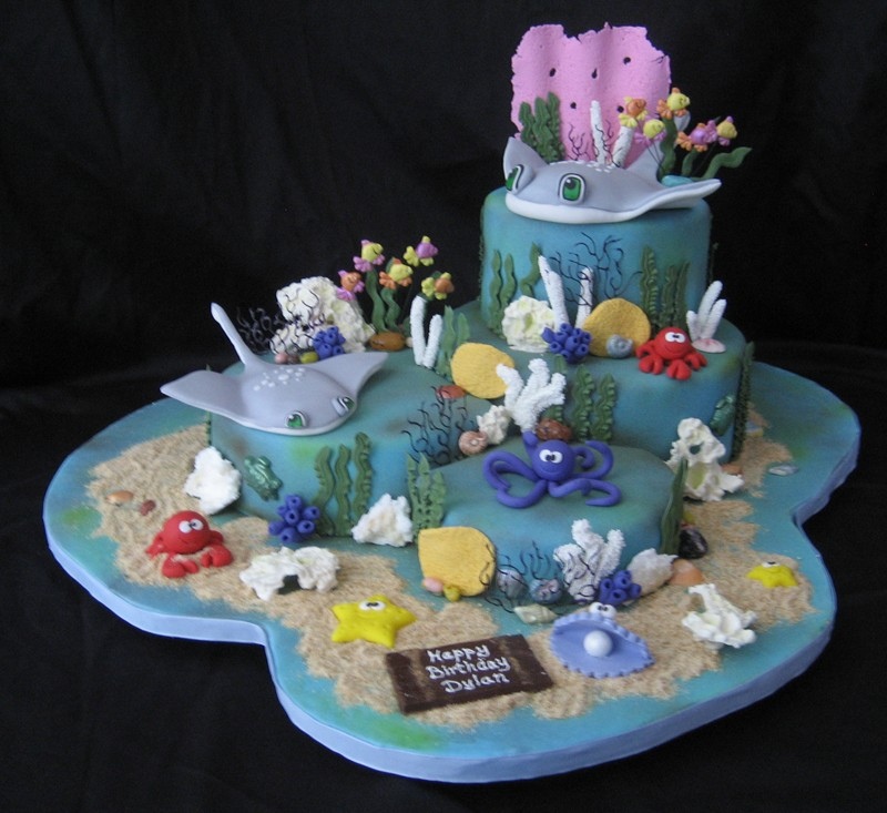 Ocean Sea Creatures Birthday Cake Ocean Sea Creatures Birthday Cake