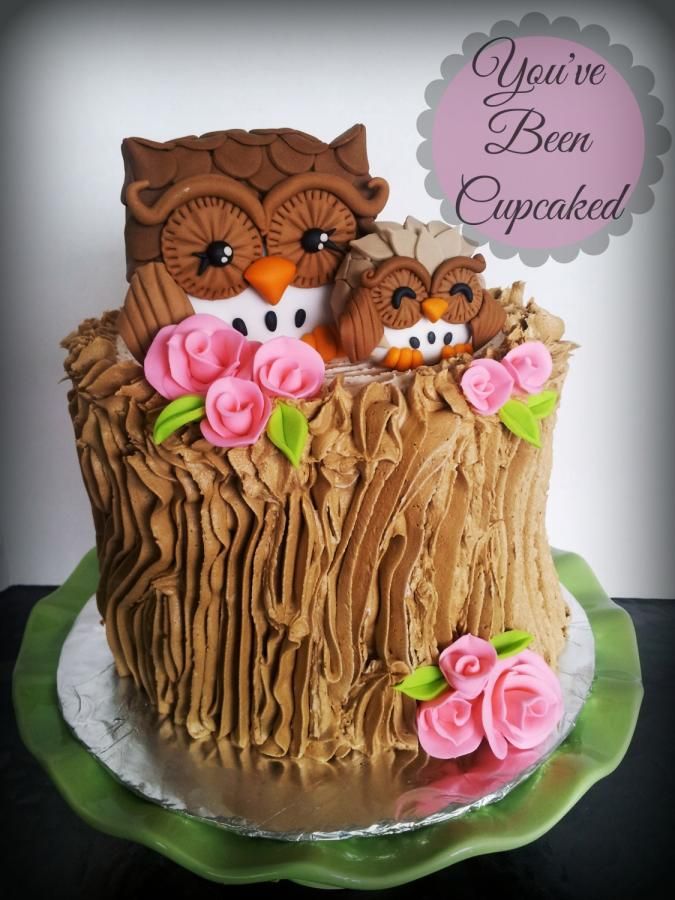 Owl Baby Shower Cake