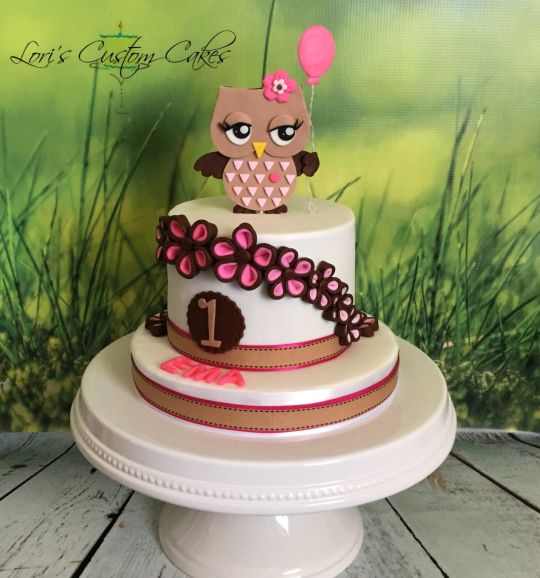 Owl Birthday Cake