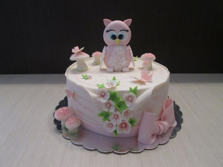 Owl Themed Birthday Cake