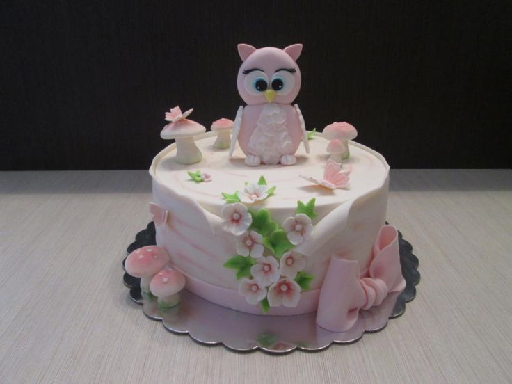 Owl Themed Birthday Cake Owl Themed Birthday Cake