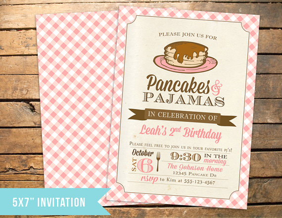 10 Photos of Pancakes And Pajamas Invitation