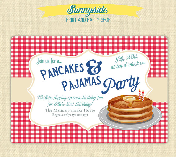 Pancakes and Pajamas Birthday Party