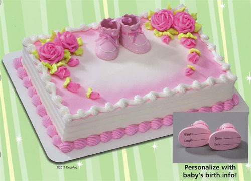 Pink Baby Shower Sheet Cakes