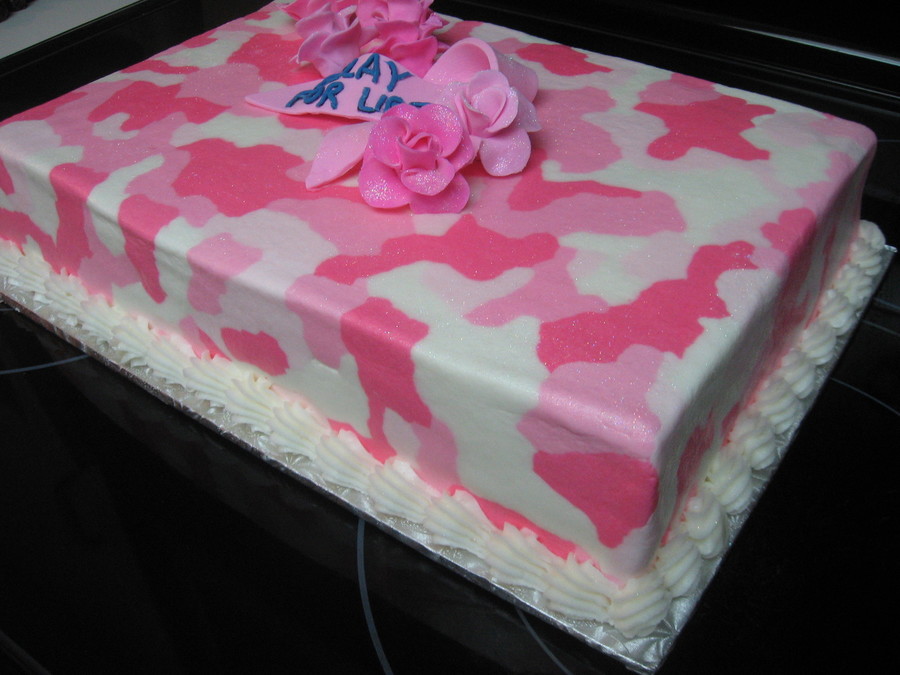 Pink Camo Cake