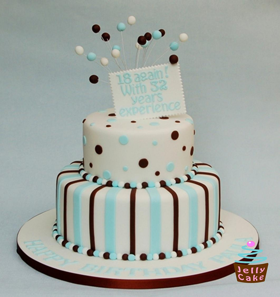 Polka Dot and Stripe Birthday Cake