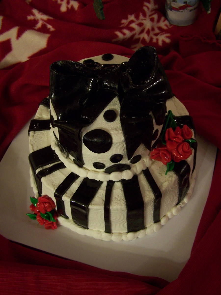 Polka Dot Birthday Cake with Chocolate Icing
