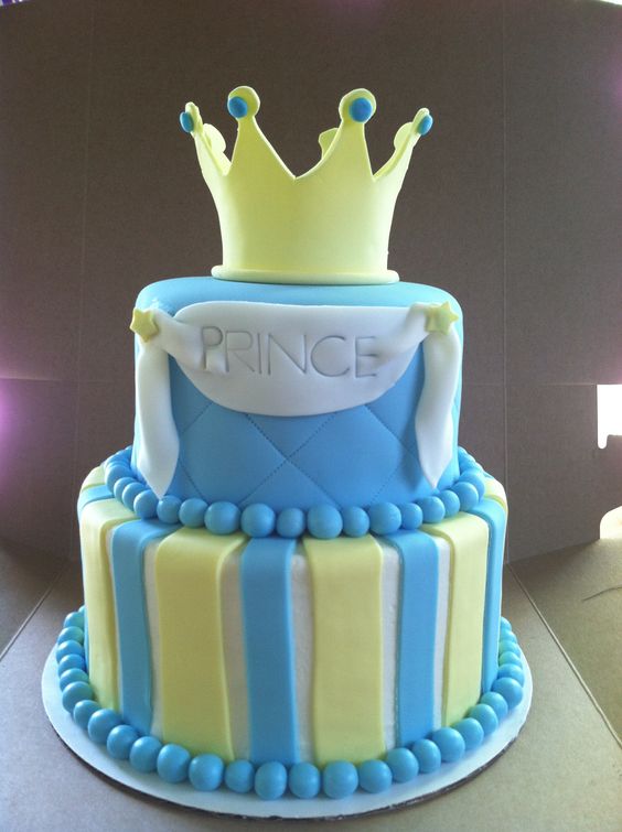 Prince Baby Shower Cake