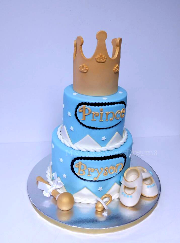 Prince Baby Shower Cake