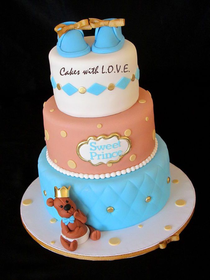 Prince Baby Shower Cake