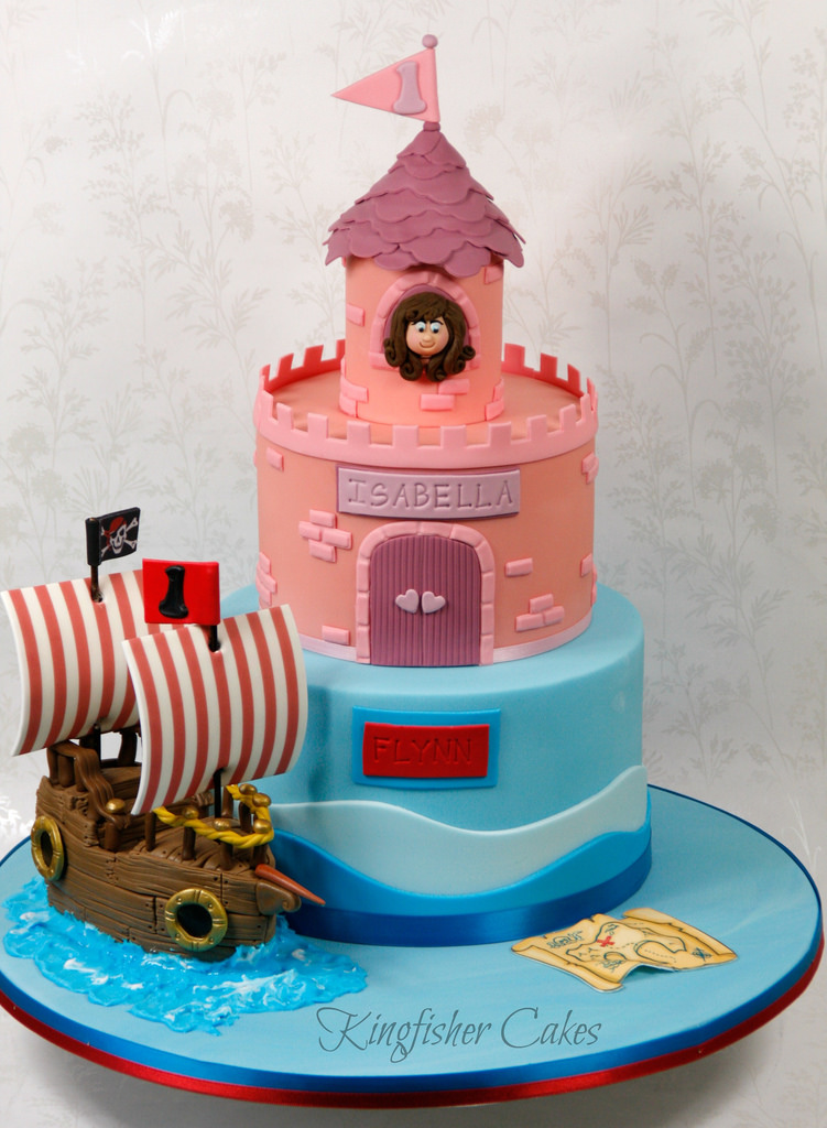 Princess and Pirate Cake Princess and Pirate Cake