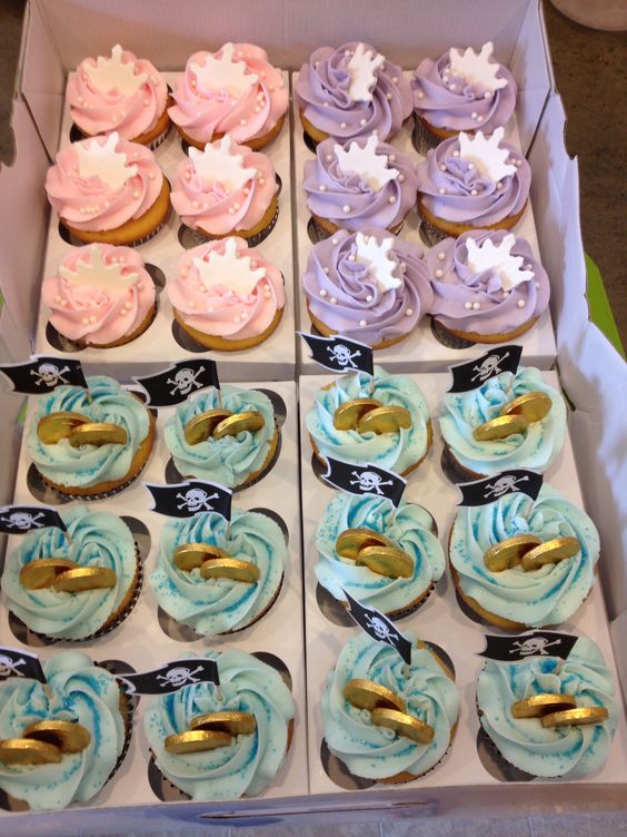 Princess and Pirate Cupcakes Princess and Pirate Cupcakes