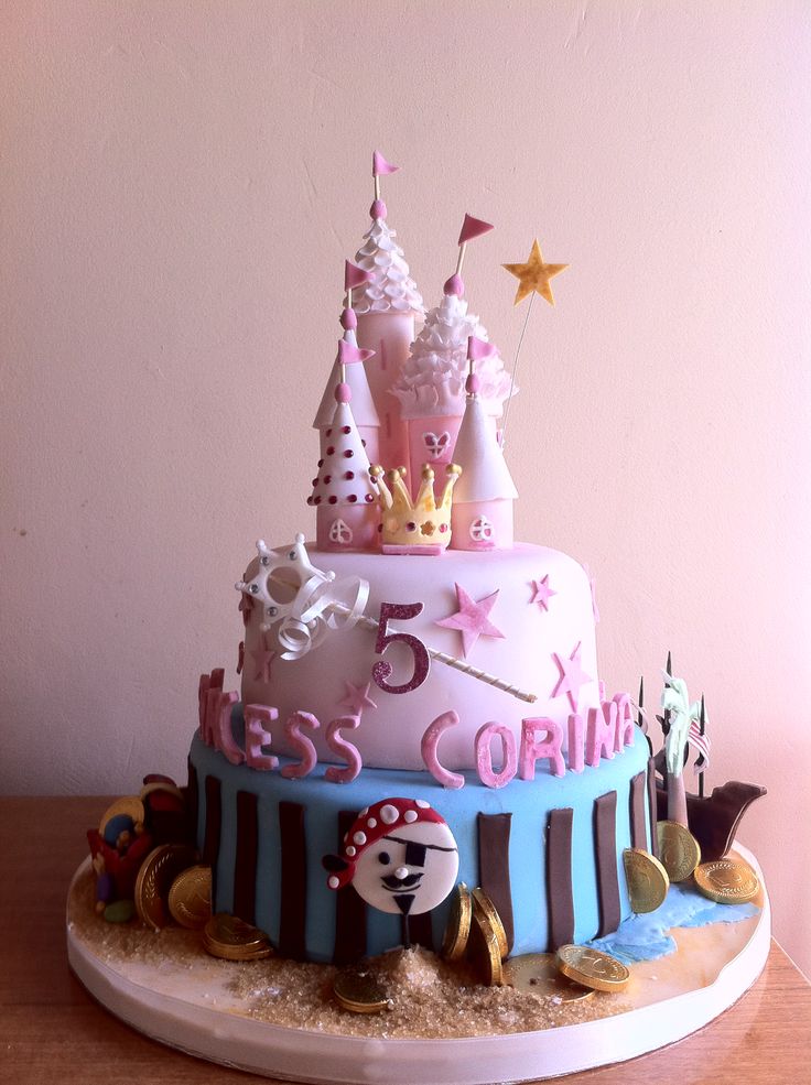 Princess and Pirates Birthday Cake