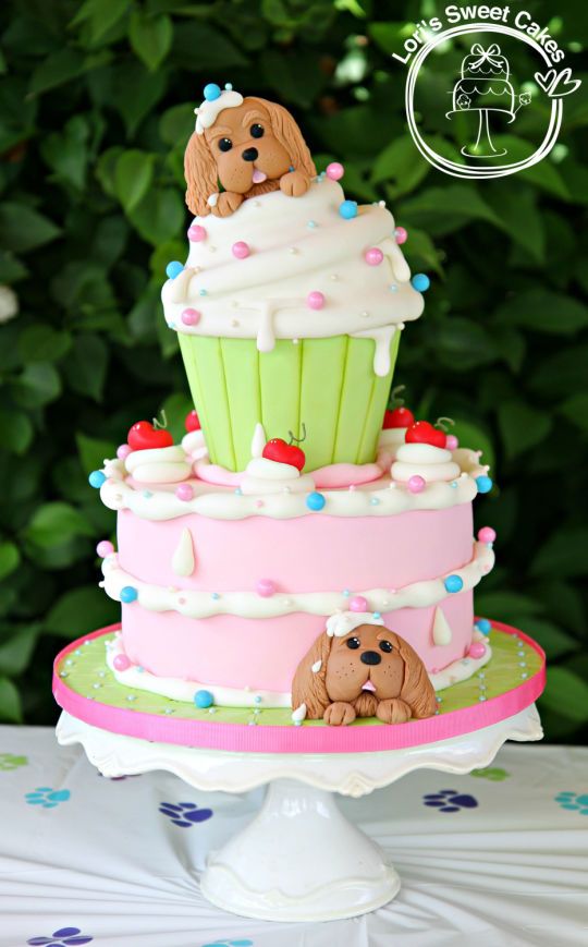 Puppy Birthday Cupcake Cake Puppy Birthday Cupcake Cake