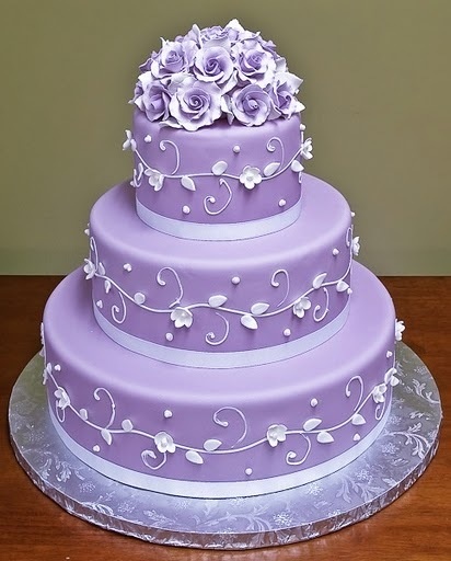 Purple and Lavender Wedding Cake Purple and Lavender Wedding Cake