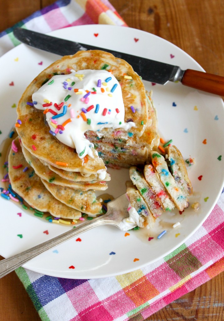 Rainbow Sprinkle Pancakes