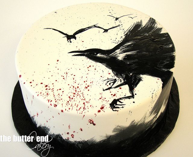 Raven Birthday Cake