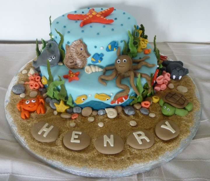 Sea Creature Birthday Cake Sea Creature Birthday Cake