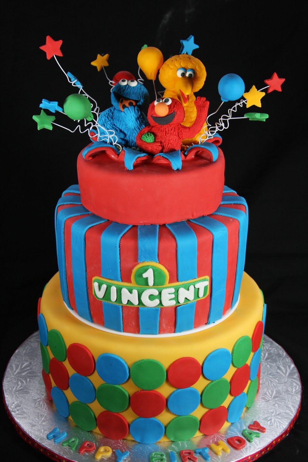 Sesame Street First Birthday Cake Sesame Street First Birthday Cake