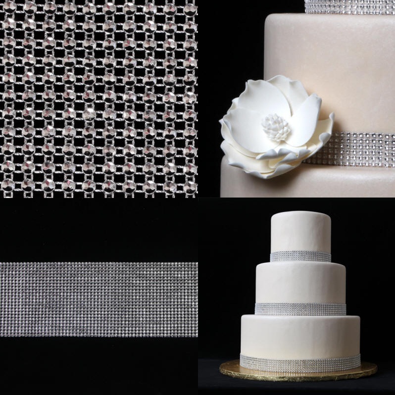Silver Glam Ribbon Cake Silver Glam Ribbon Cake