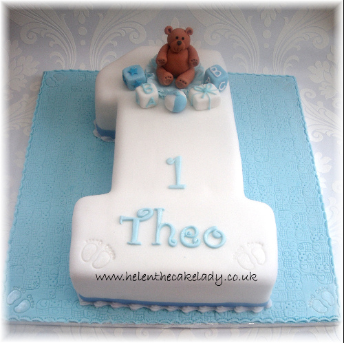 Simple Boy 1st Birthday Cake