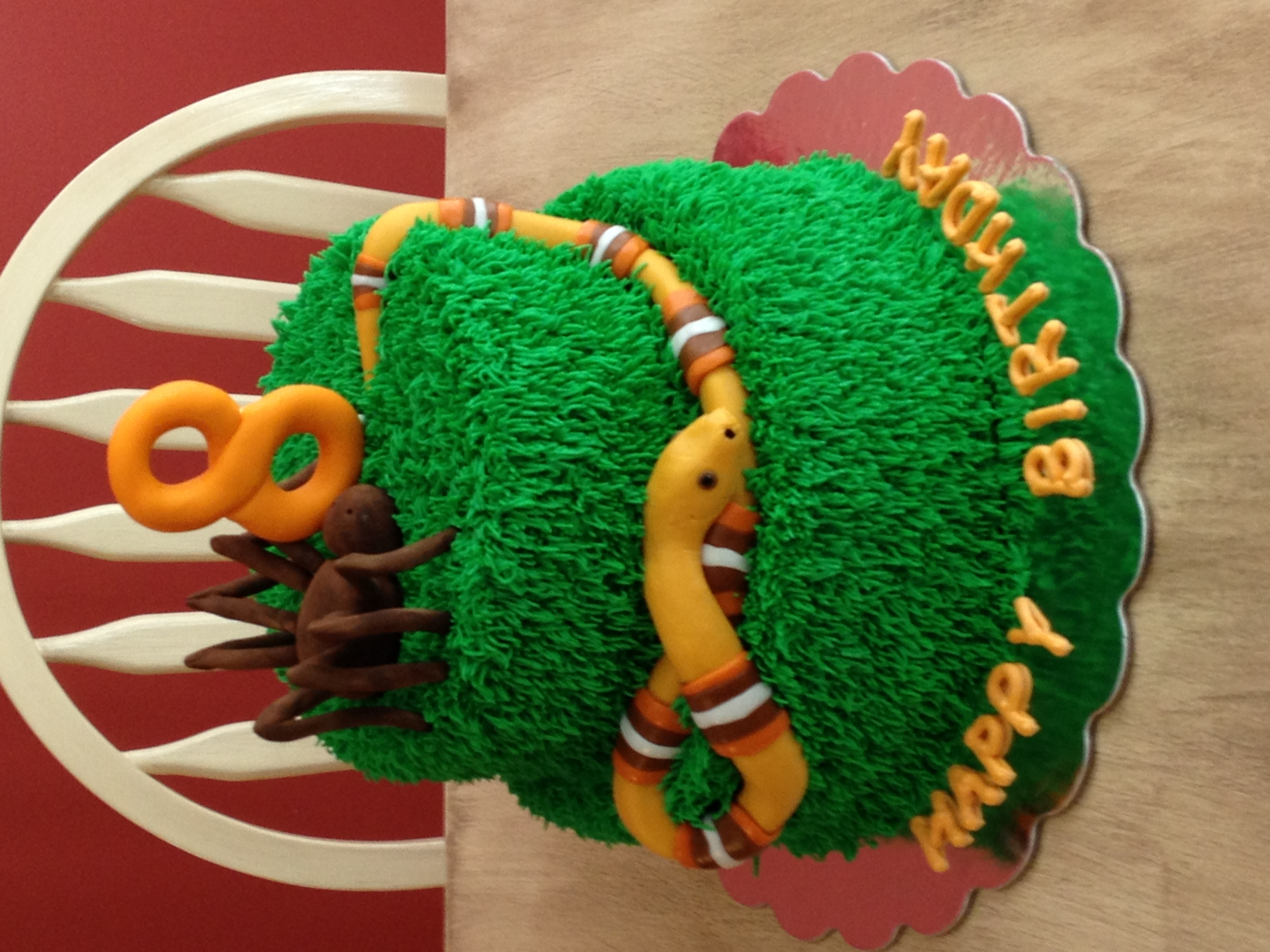 Snake Birthday Cake