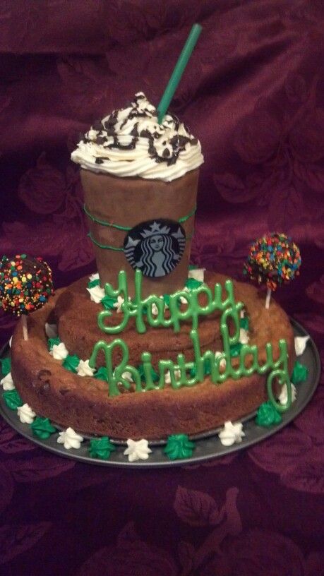 Starbucks Themed Birthday Cake