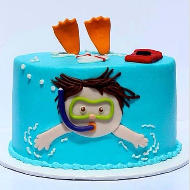 Swimming Pool Party Birthday Cake