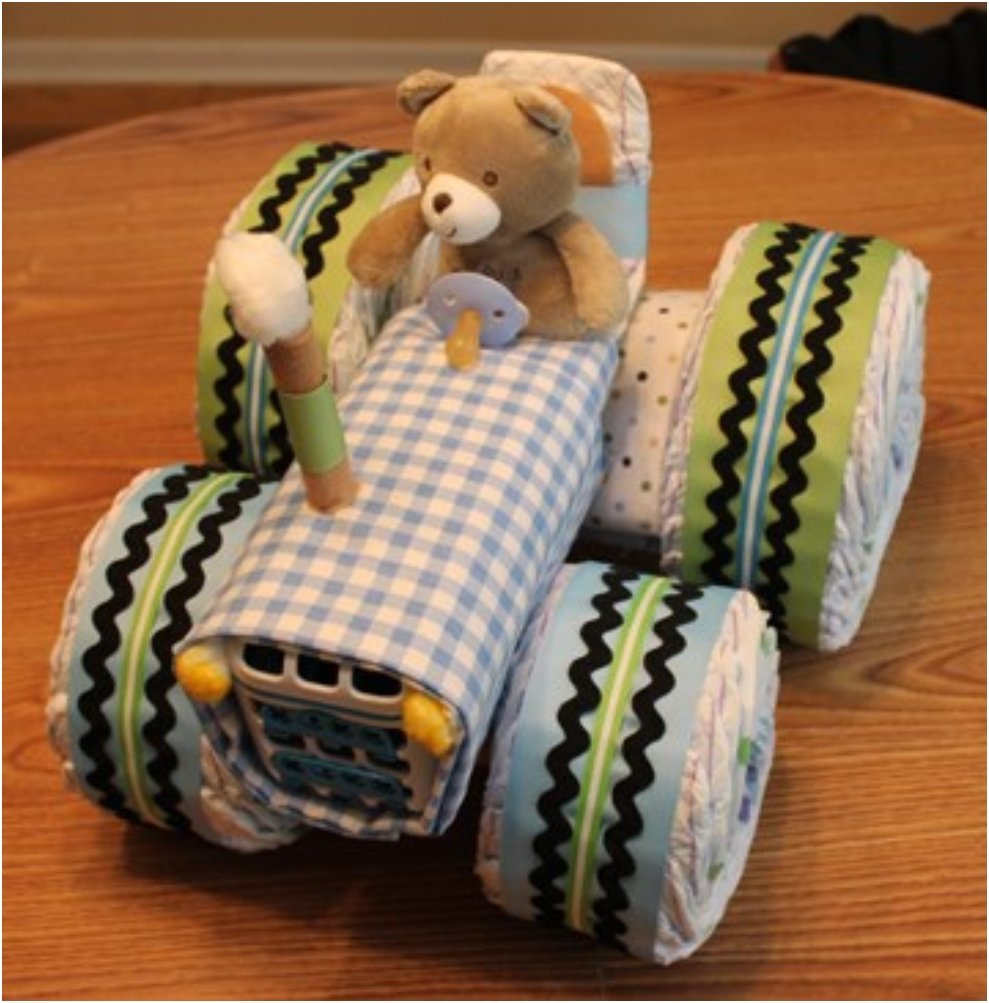 Tractor Diaper Cake Tutorial