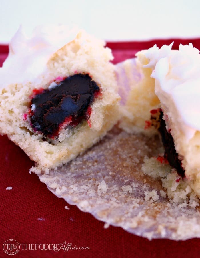Vanilla Fudge Filled Cupcakes