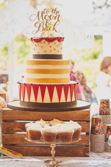 Vintage Carnival Wedding Cake