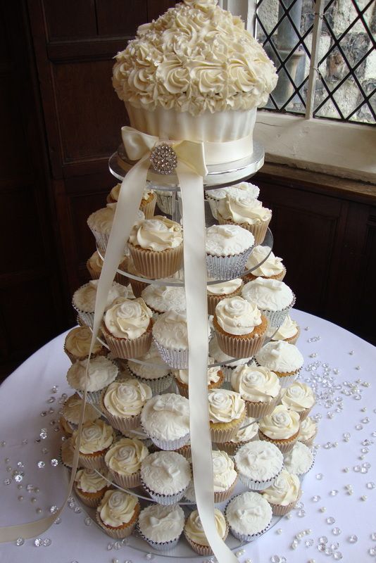 Wedding Cake with Cupcakes Ideas Wedding Cake with Cupcakes Ideas