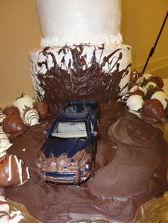 Wedding Cake with Mud Truck