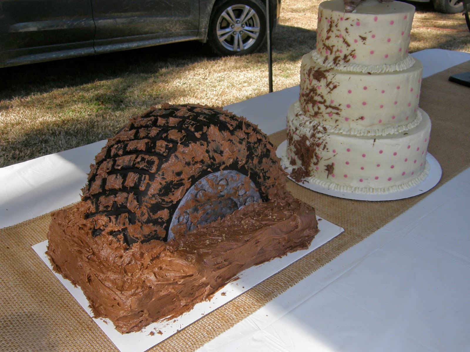 Wedding Cake with Mud Truck