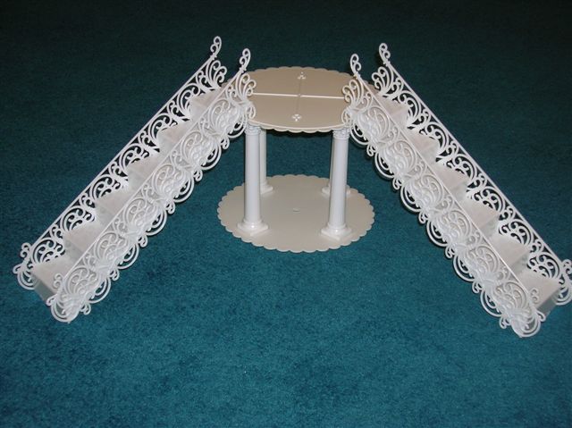 Wedding Cakes with Stairs and Bridge