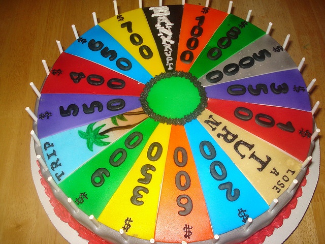 Wheel of Fortune Birthday Cake