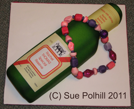 Wine Bottle Shaped Birthday Cake Wine Bottle Shaped Birthday Cake