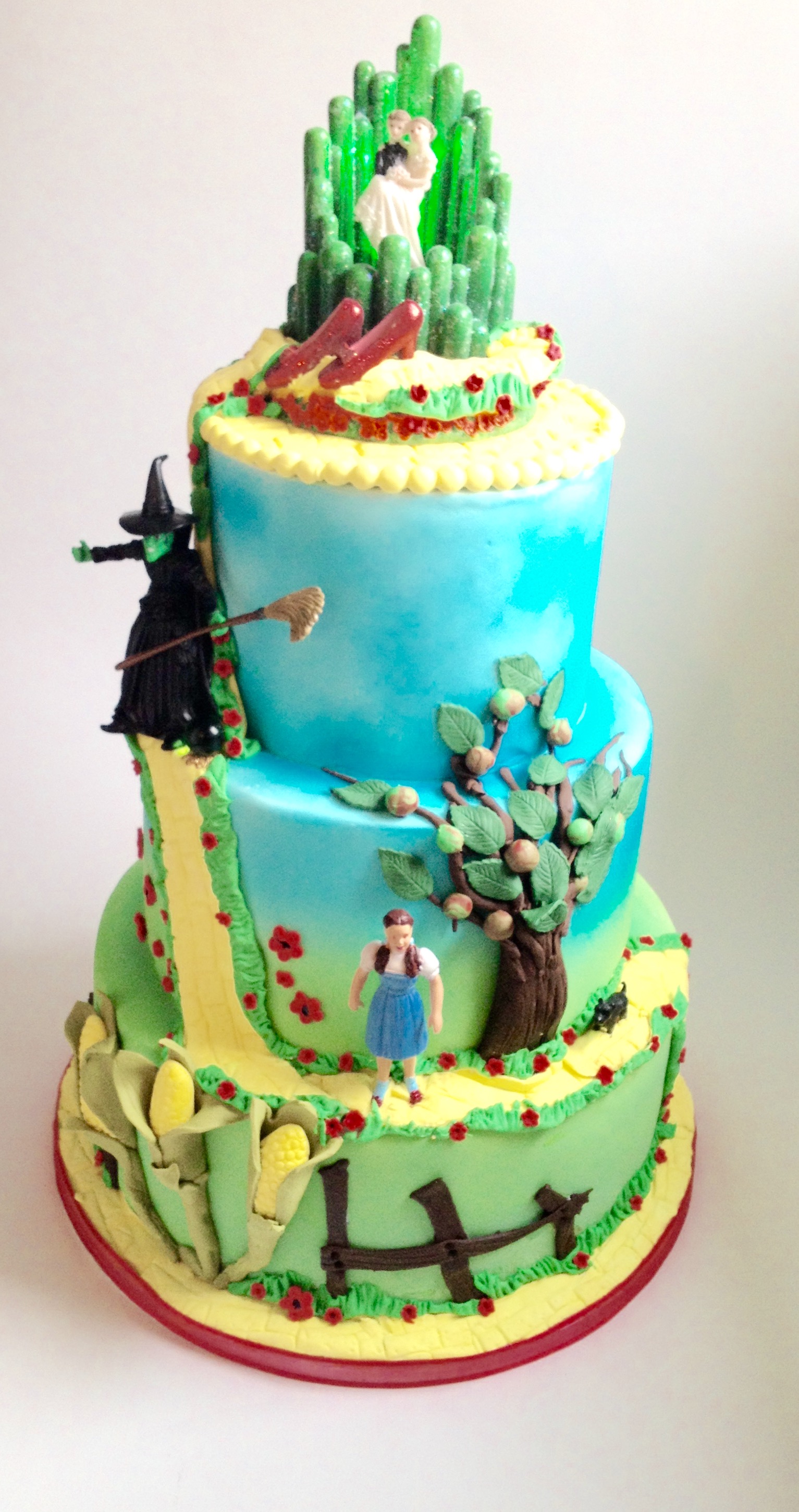 Wizard of Oz Themed Wedding Cake