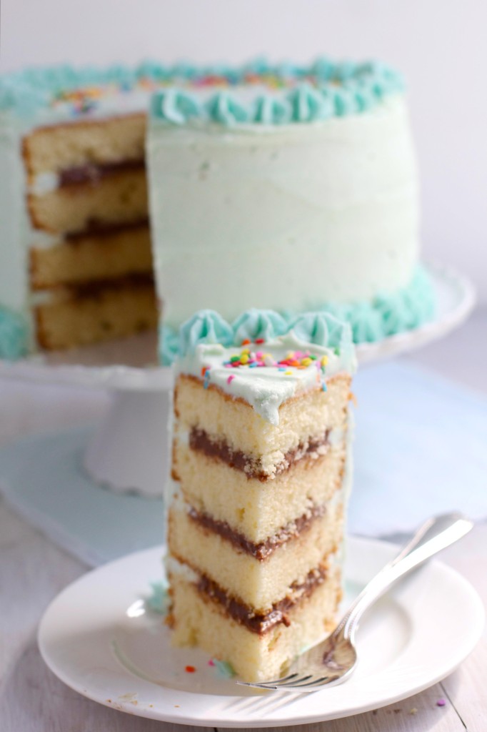Yellow Layer Cake with Chocolate Frosting