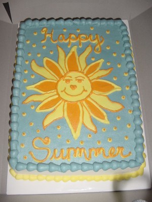 You Are My Sunshine Sheet Cake