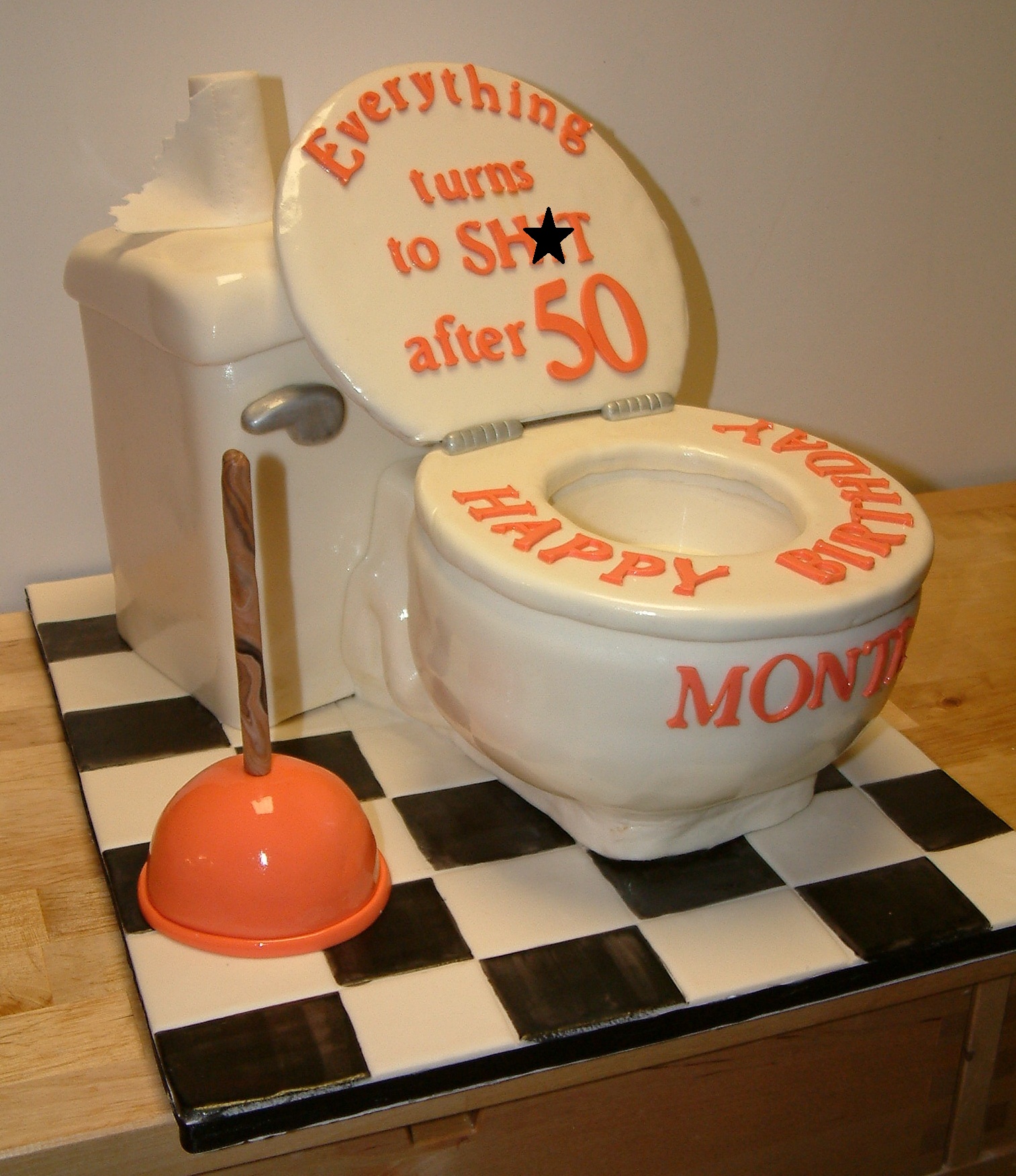 50th Birthday Toilet Cake