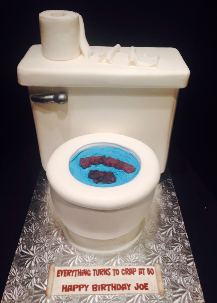 50th Birthday Toilet Cake