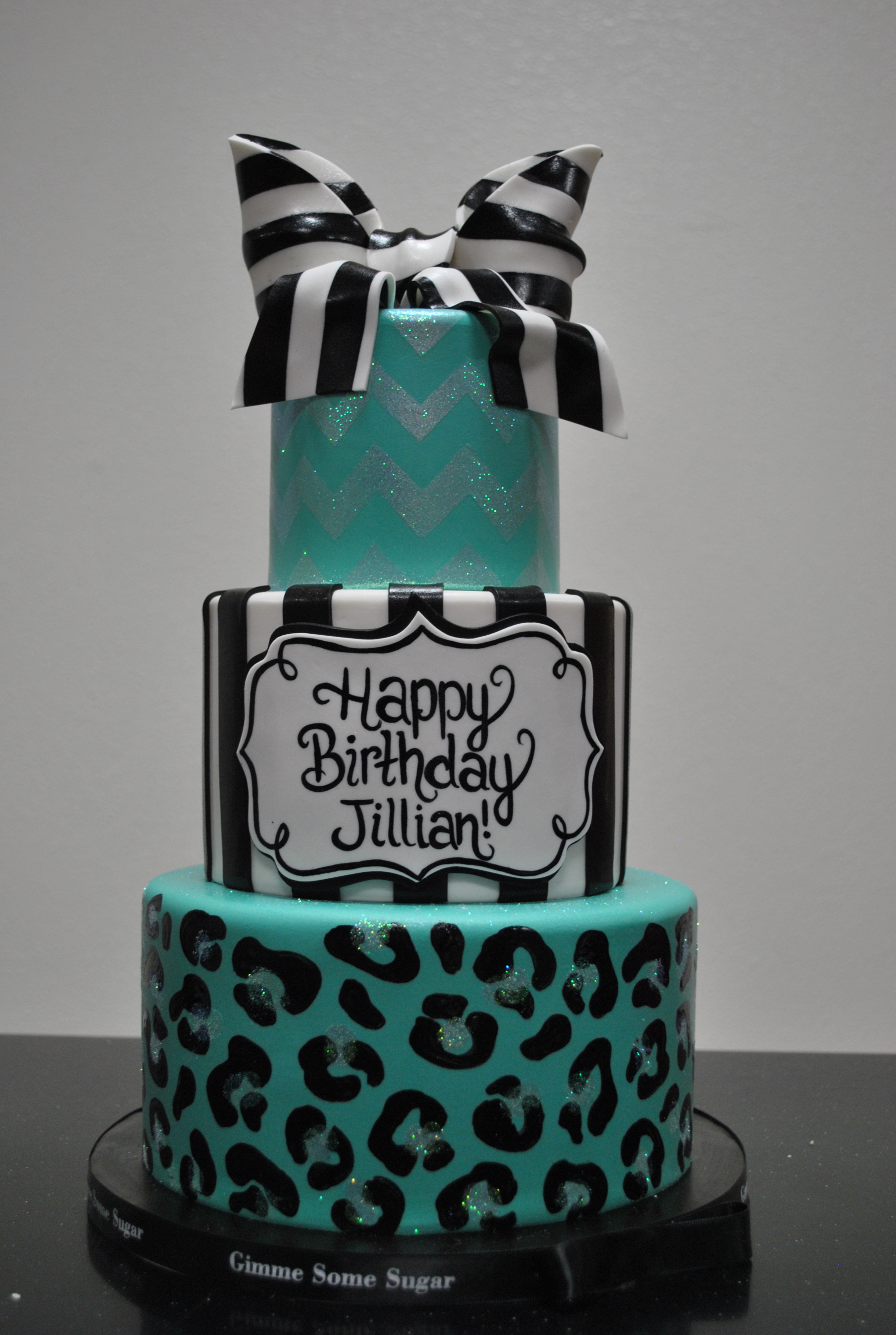 Animal Print Birthday Cake