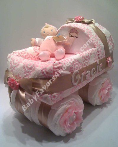 Baby Carriage Diaper Cake Baby Carriage Diaper Cake