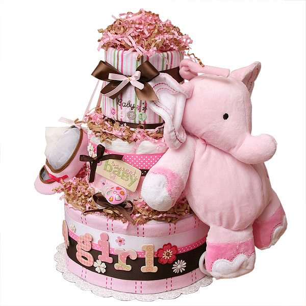 Baby Girl Diaper Cake