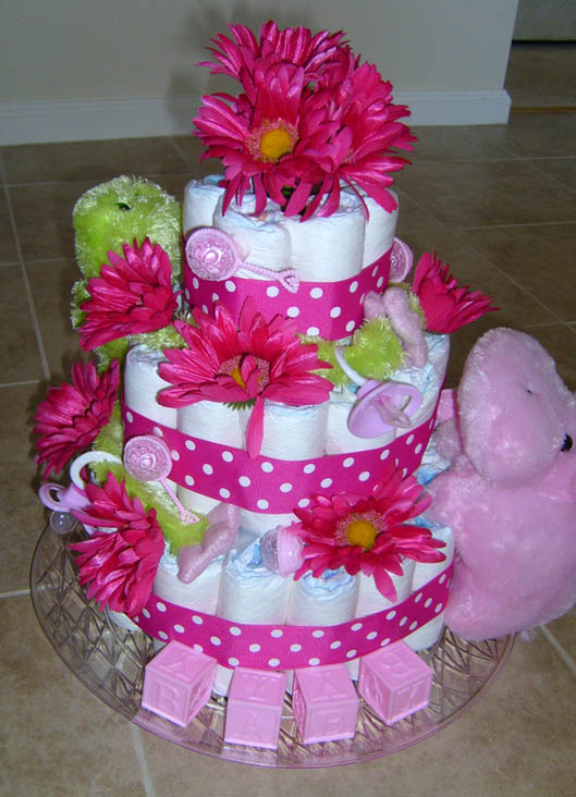 Baby Girl Diaper Cake Baby Girl Diaper Cake