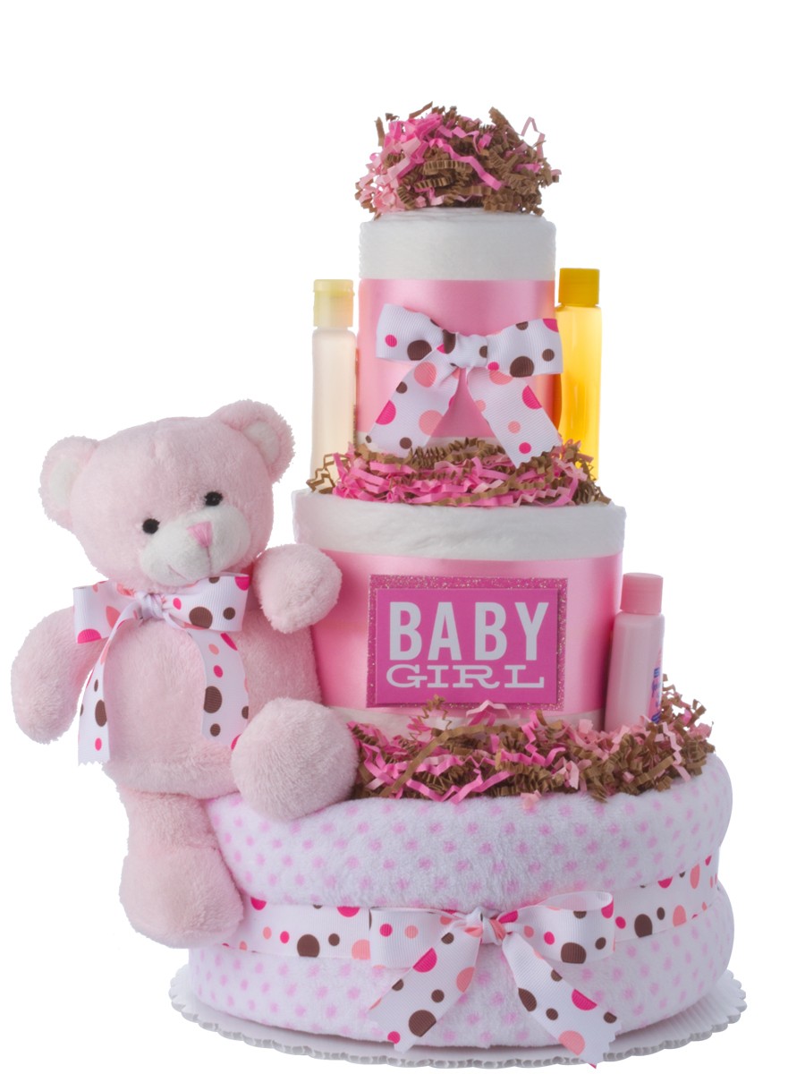 Baby Girl Diaper Cake