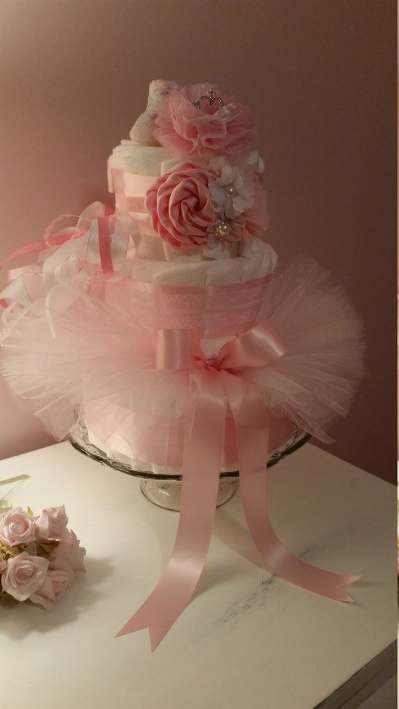 Baby Girl Diaper Cake Baby Girl Diaper Cake